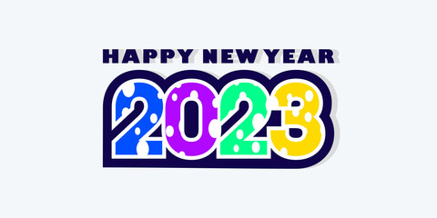 Obraz premium 2023 logo, new year logo with bright colors