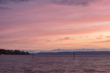 Sunset over the Puget Sound