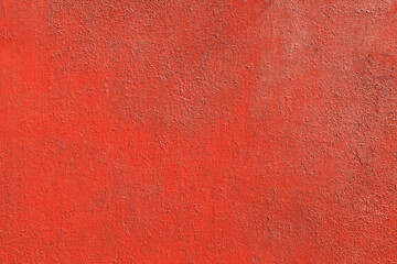 Fototapeta premium Metall wall, background, texture. Rusted metallic backdrop. An old red and rusty surface with faded uneven color. Abstract rust pattern on a fulvous (lurid) surface. The wall and fence sketches 