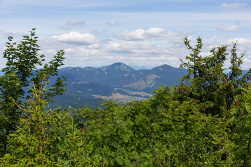 Summer Slovak Mountain Great Fatra, Velka Fatra, peaks Nova Hola (1361 m) and Zvolen (1403 m), views from them, Slovakia © Kajano