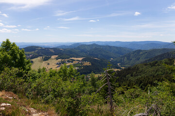 Summer Slovak Mountain Great Fatra, Velka Fatra, peaks Nova Hola (1361 m) and Zvolen (1403 m), views from them, Slovakia © Kajano