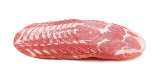 Pork sausage isolated on white.