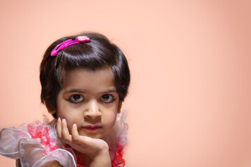 Portrait of a cute Indian girl child
