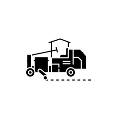 Road marking sign olor line icon. Road construction.