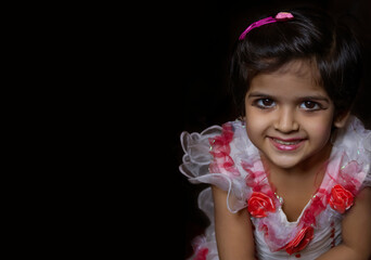 Portrait of a happy Indian girl child