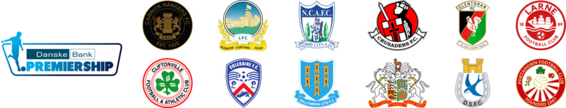 Danske Bank Premiership, NIFL Premiership 2022-2023. Newry City, Ballymena United, Carrick Rangers, Cliftonville, Coleraine, Crusaders, Dungannon, Glenavon, etc. Kyiv, Ukr - July 24, 2022