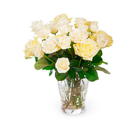 bouquet white Roses. white roses isolated on the white background