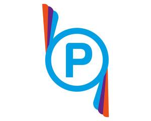 P abstract logo vector template © MdAtiqul