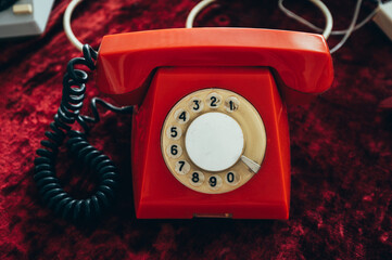 old soviet telephone from the times of the ussr