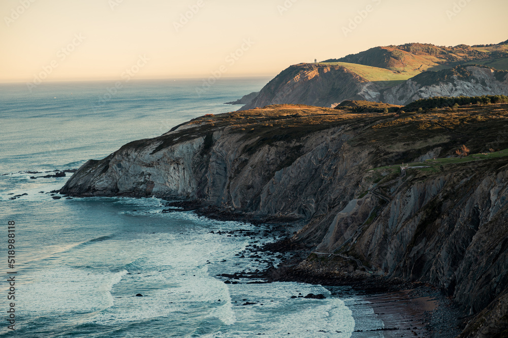 Wall mural beautiful coast line in the basque country