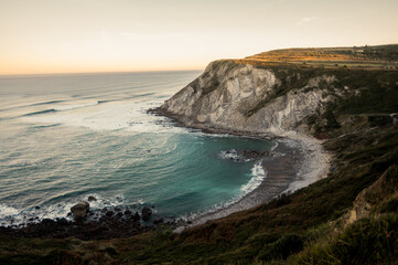 Beautiful coast line in the basque country