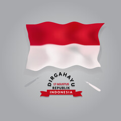 Indonesian independence day background design vector