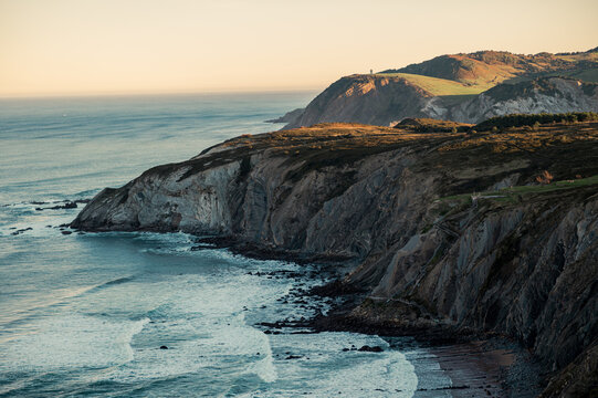 Beautiful coast line in the basque country