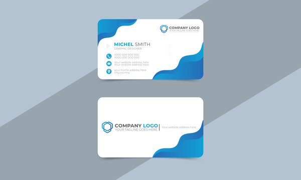 Professional business card design template, Modern business card template,