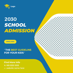 School admission social media post template 06