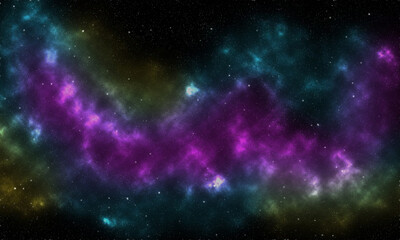 Obraz na płótnie Canvas Cosmic background nebula with stars in deep space