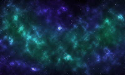 Fototapeta na wymiar Cosmic background nebula with stars in deep space