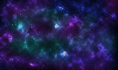 Obraz na płótnie Canvas Cosmic background nebula with stars in deep space