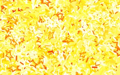 Light Yellow vector background with colored stars.