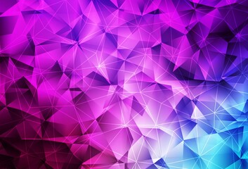 Obraz premium Light Pink, Blue vector backdrop with lines, triangles.
