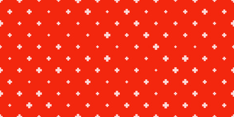 Seamless hospital background with plus symbols
