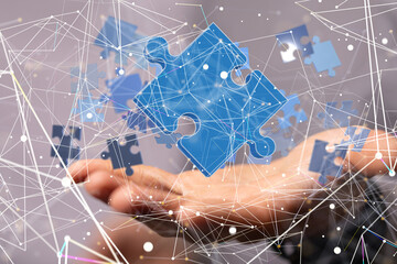 Business solutions, success and strategy, learning concept. .