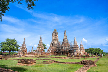 2022, Ayutthaya, Wat Chaiwatthanaram Important temple in the Ayutthaya period being restored.