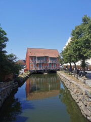 Fototapeta na wymiar Das historische Gewölbe am Mühlenbach in Wismar
