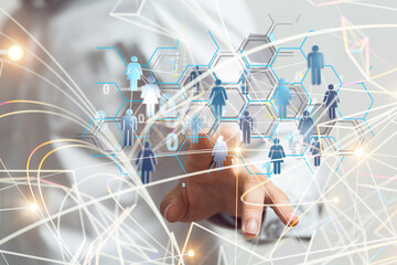 abstract social network scheme, which contains business people