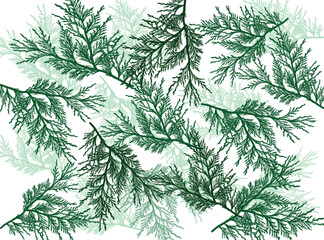 green branches background