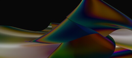 Abstract fluid gradient shape flowing