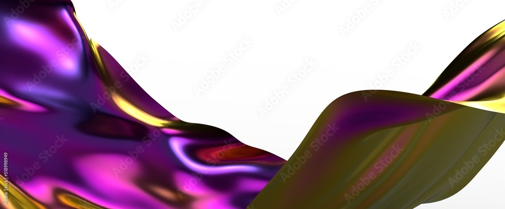 Poster fluid design twisted shapes holographic 3d abstract background iridescent wallpaper