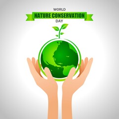World Nature conservation day vector illustration. 