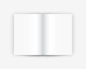 vector blank white A3 brochure template for mock up and presentation design