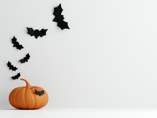 halloween background with pumpkin, 3d render