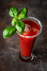 Bloody Mary cocktail for party, selective focus