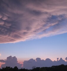 sunset over the city