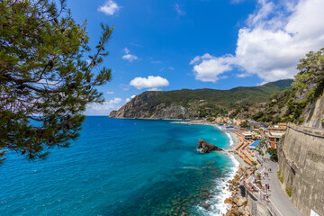 blue sea of ​​italy with beautiful sky
