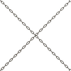 Thin Criss Crossing Chain Segments 3D Render