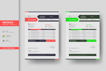 Simple creative business invoice design