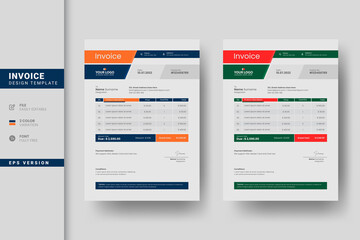Obraz premium Professional and creative business invoice design