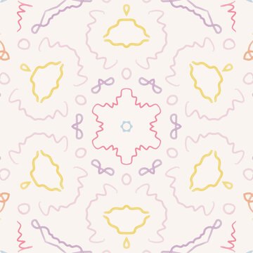 Background seamless pattern vector with cute memphis