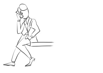 man talking on the phone in the office