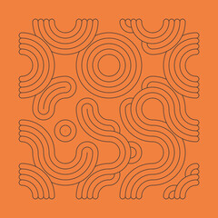 Color truchet tiling connections illustration