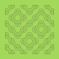 Color truchet tiling connections illustration