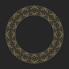 Decorative circular ornament.