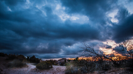 Blue Desert Sunset