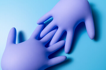 Concept of protective gloves which inflated with air