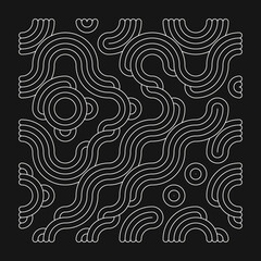 Color truchet tiling connections illustration