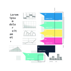 Set elements of infographics, vector illustration template